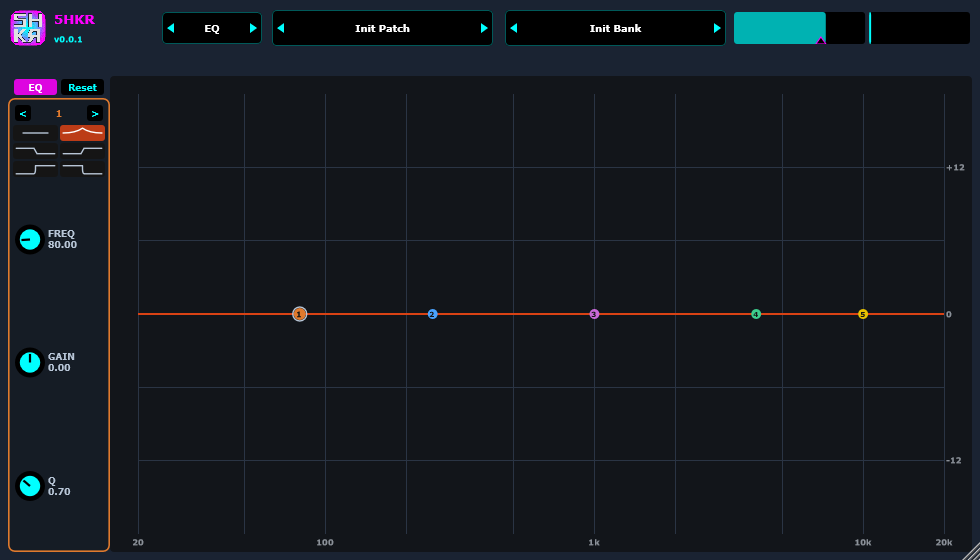 5HKR five-band EQ page
