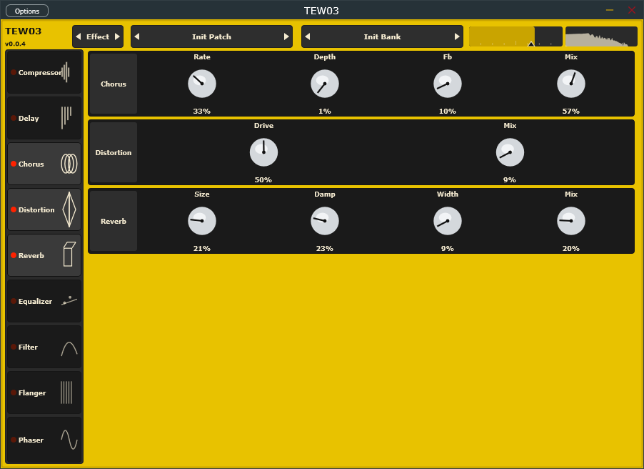 Effects page